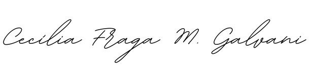 Assinatura da arquiteta Cecilia Fraga M Galvani