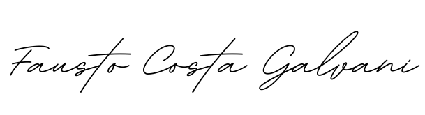 Assinatura do engenheiro Fausto Costa Galvani